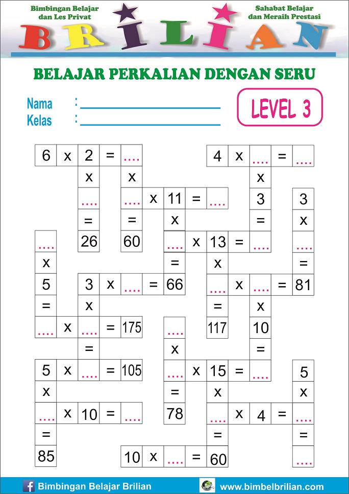 Detail Teka Teki Perkalian Nomer 3