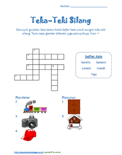 Detail Teka Teki Silang Untuk Anak Tk Nomer 4