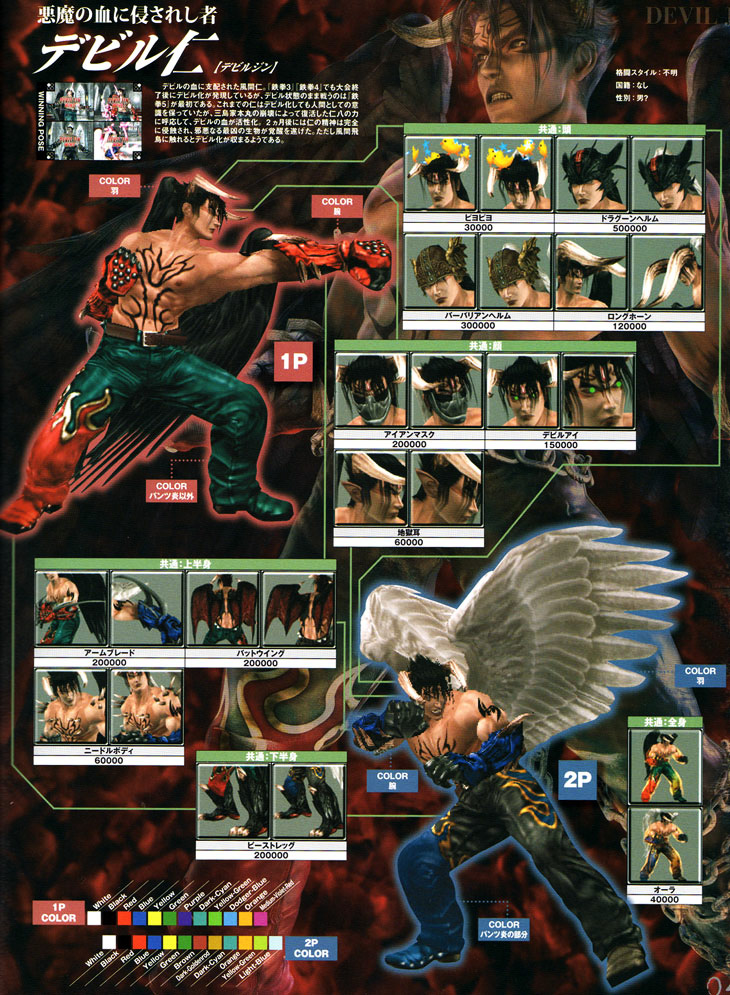 Detail Tekken 5 Devil Jin Nomer 36