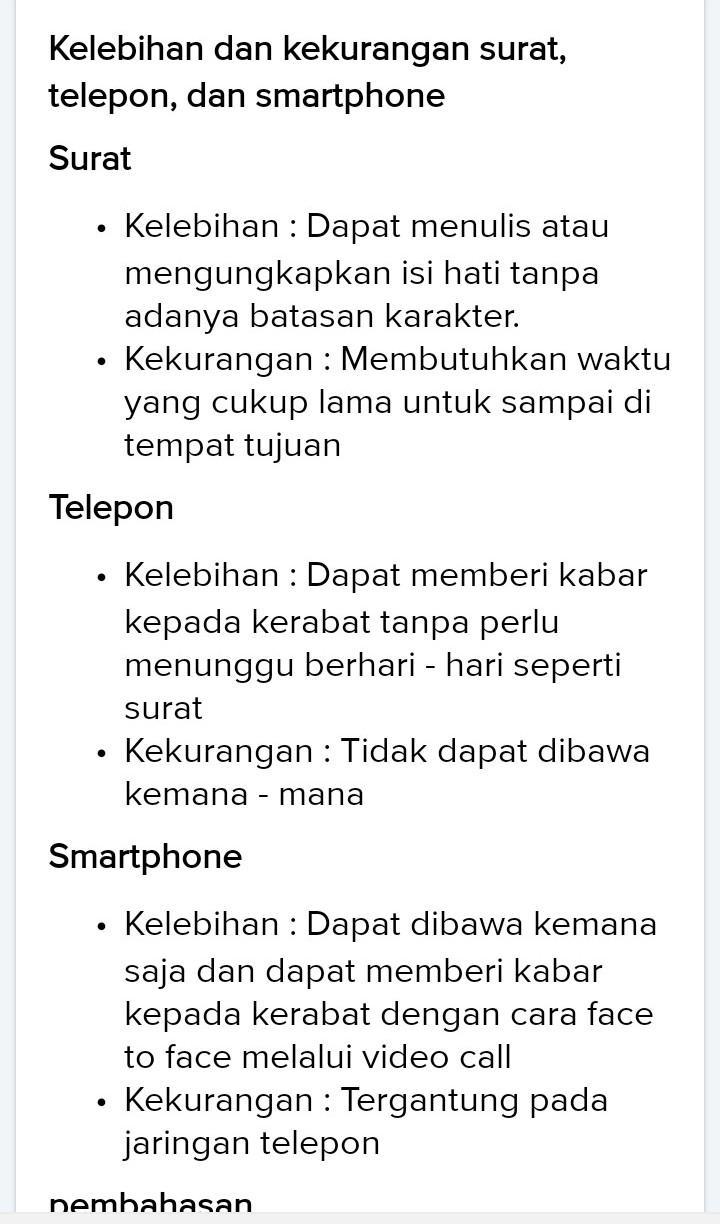 Detail Teknologi Komunikasi Surat Kelebihan Kekurangan Nomer 4