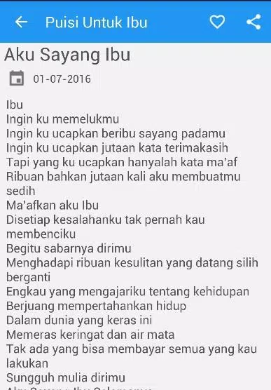 Detail Teks Puisi Ibu Nomer 6