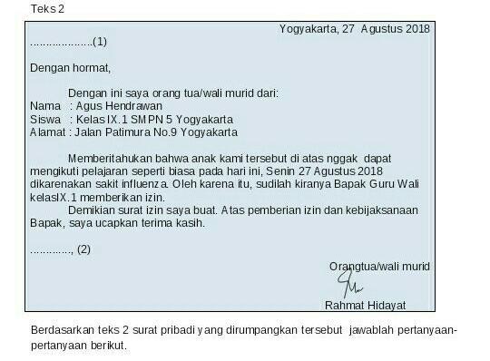 Detail Teks Surat Pribadi Nomer 43