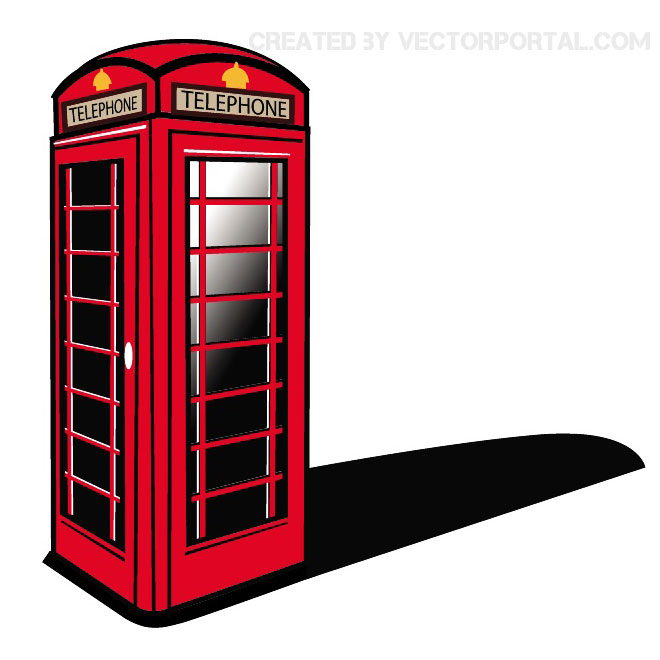 Detail Telephone Booth Clipart Nomer 10