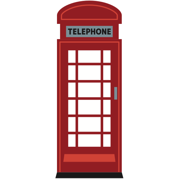 Detail Telephone Booth Clipart Nomer 32