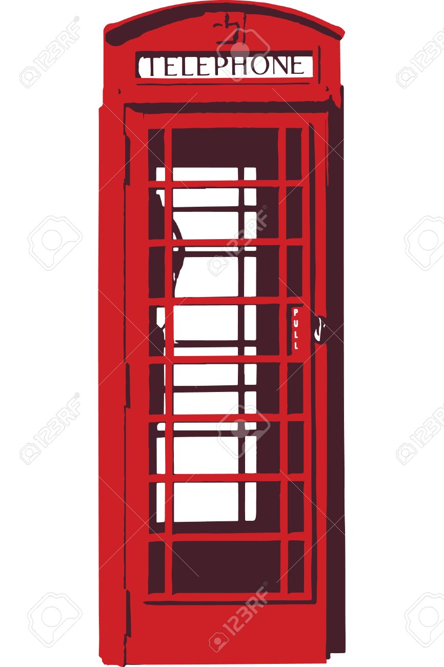 Detail Telephone Booth Clipart Nomer 34