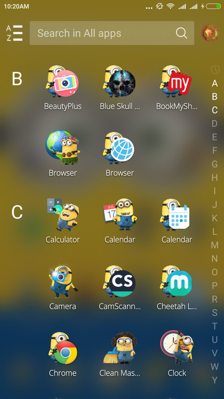 Detail Tema Android Minion Nomer 3