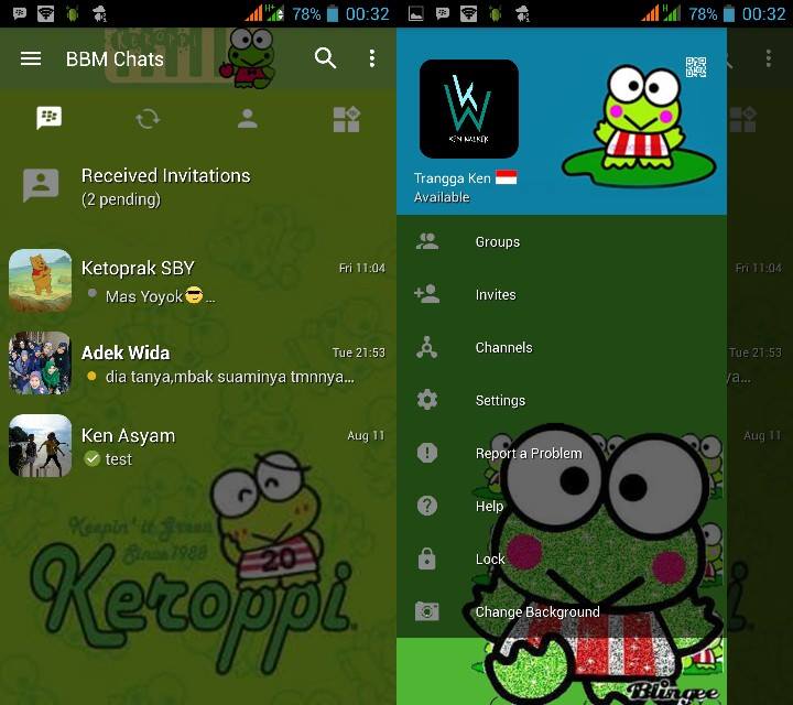 Detail Tema Bbm Keroppi Nomer 2