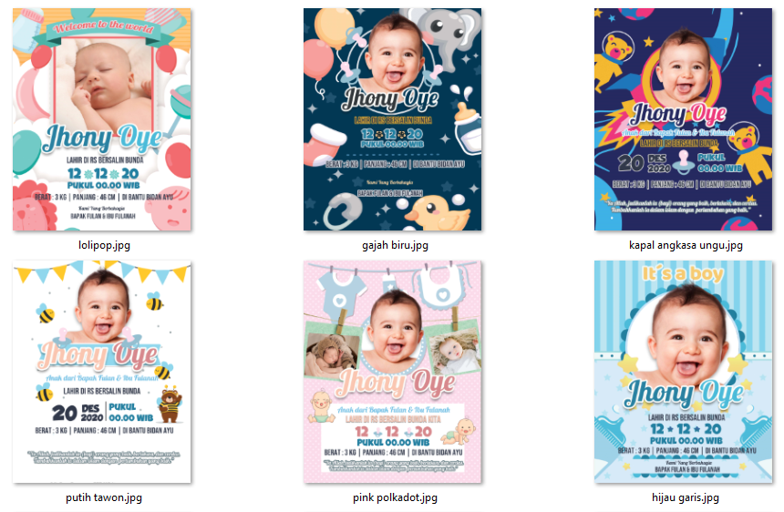 Detail Template Bayi Nomer 20