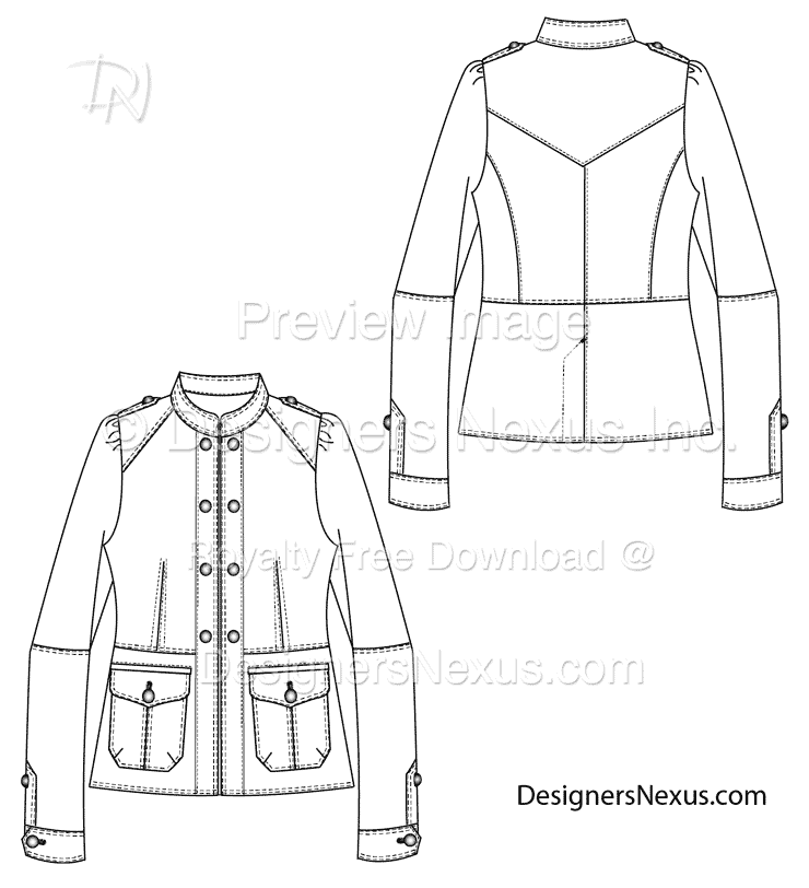 Detail Template Blazer Nomer 27