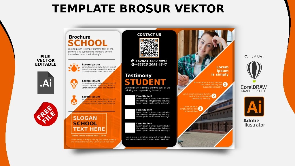 Detail Template Brosur Corel Draw Nomer 48