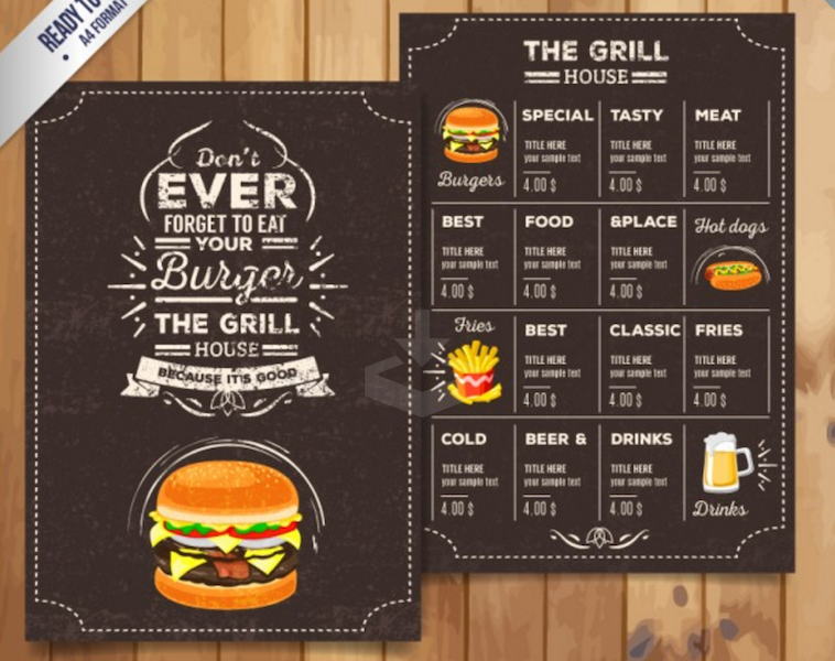 Detail Template Buku Menu Nomer 48