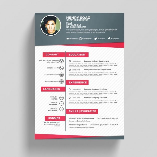 Detail Template Cv Png Nomer 14