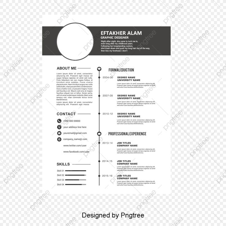 Detail Template Cv Png Nomer 19