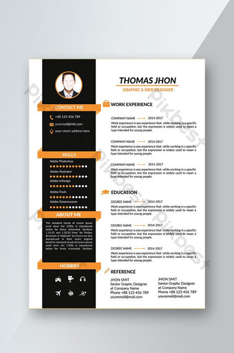 Detail Template Cv Png Nomer 9