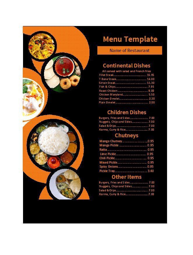 Detail Template Daftar Menu Makanan Nomer 21