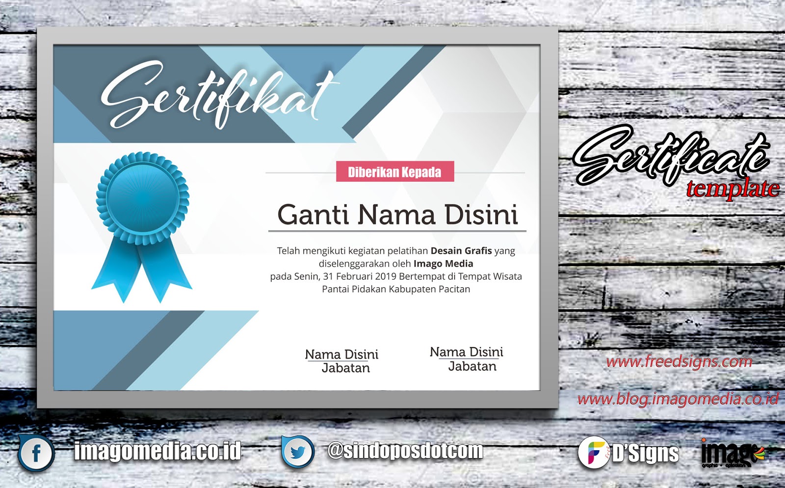 Detail Template Desain Piagam Sertifikat Versi Msword Nomer 18