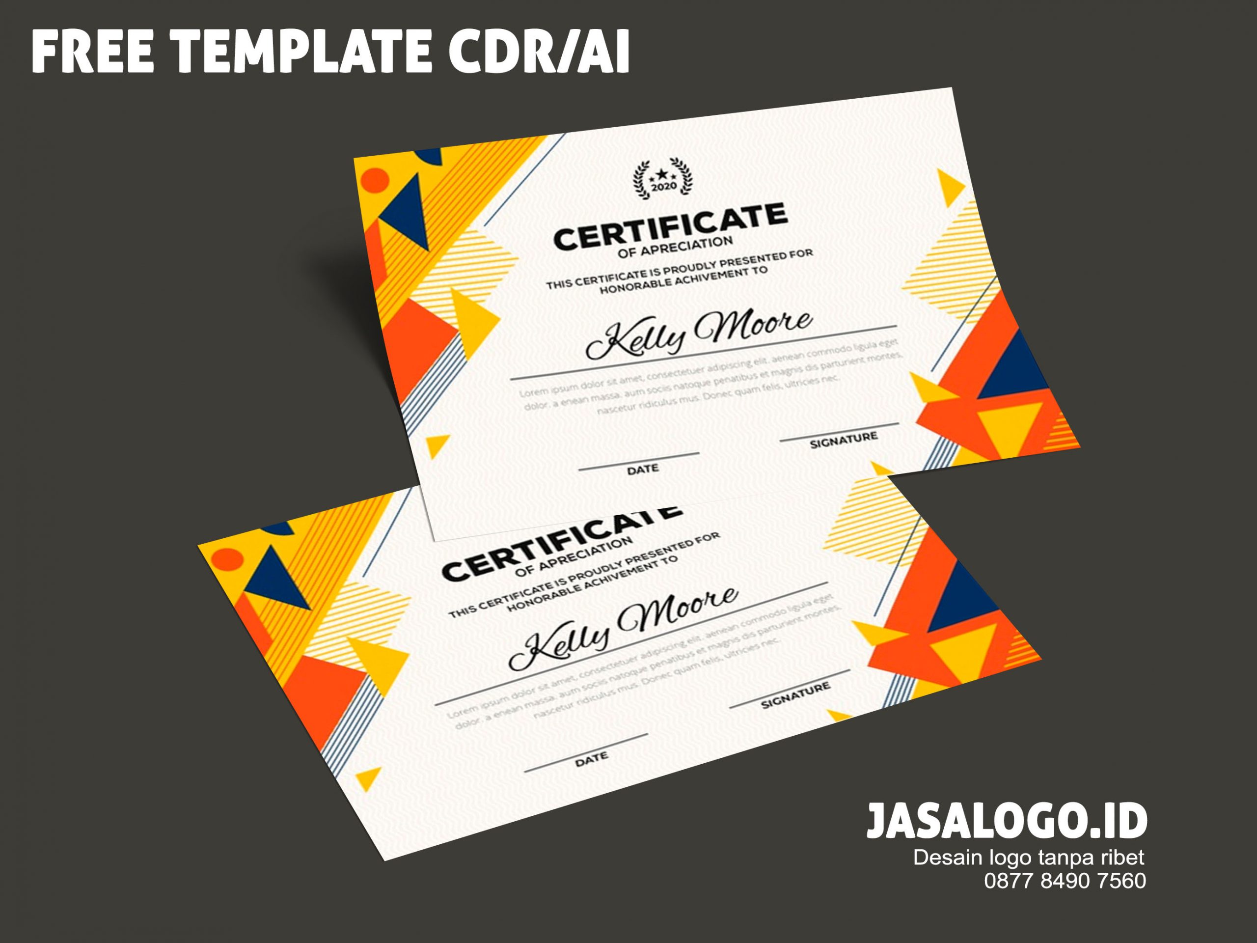 Detail Template Desain Sertifikat Nomer 23