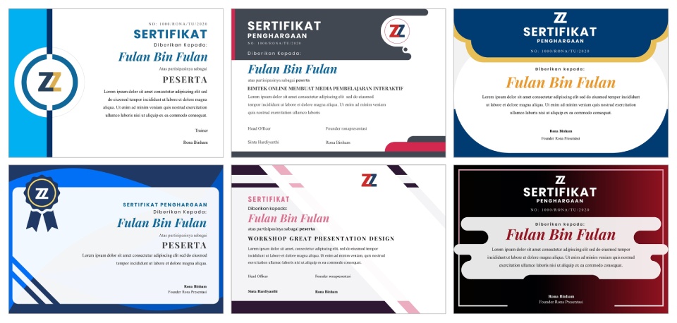 Detail Template Desain Sertifikat Nomer 39