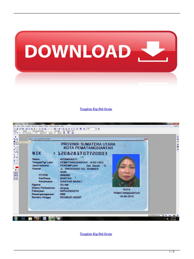 Detail Template E Ktp Psd Nomer 19