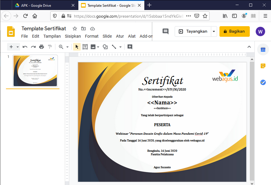 Detail Template E Sertifikat Nomer 7