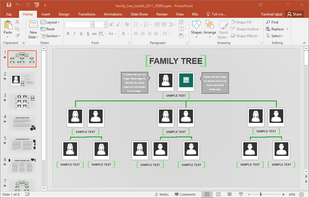 Detail Template Family Tree Excel Nomer 4