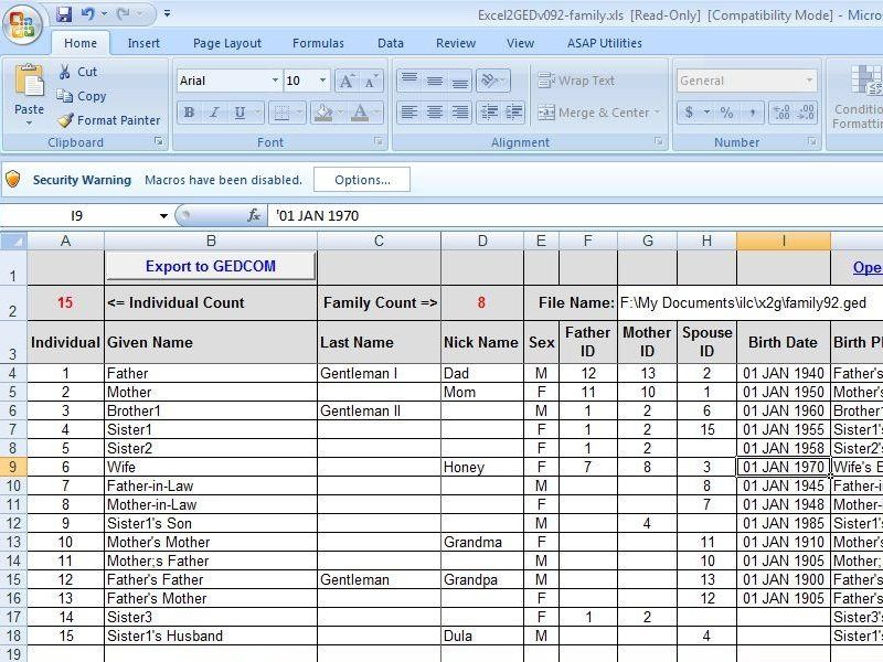 Detail Template Family Tree Excel Nomer 54