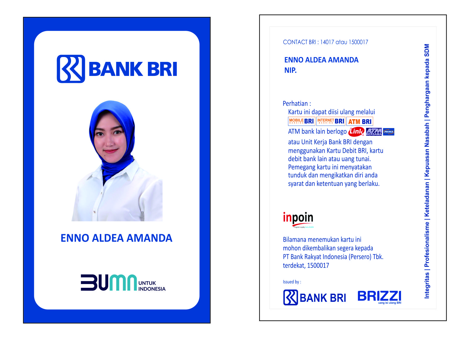 Detail template id card kosong koleksi nomer 53