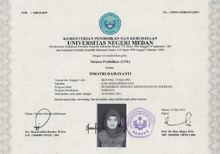 Detail Template Ijazah S1 Nomer 3