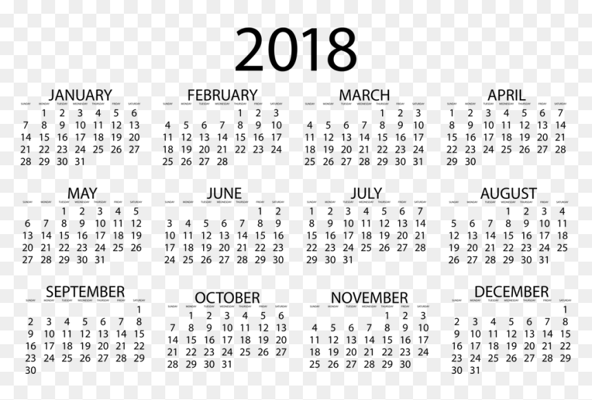 Template Kalender 2018 Hd - KibrisPDR