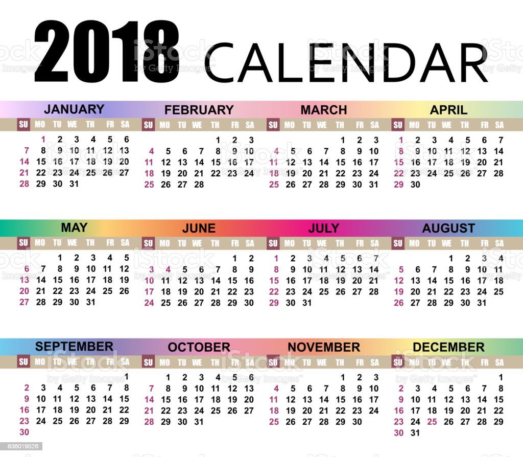 Detail Template Kalender 2018 Hd Nomer 20