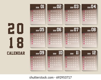 Detail Template Kalender 2018 Hd Nomer 36