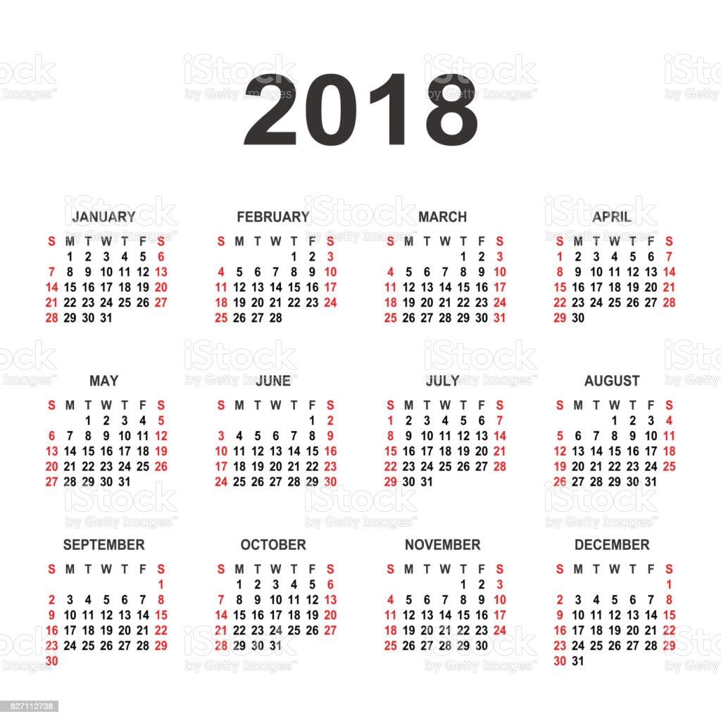 Detail Template Kalender 2018 Hd Nomer 39