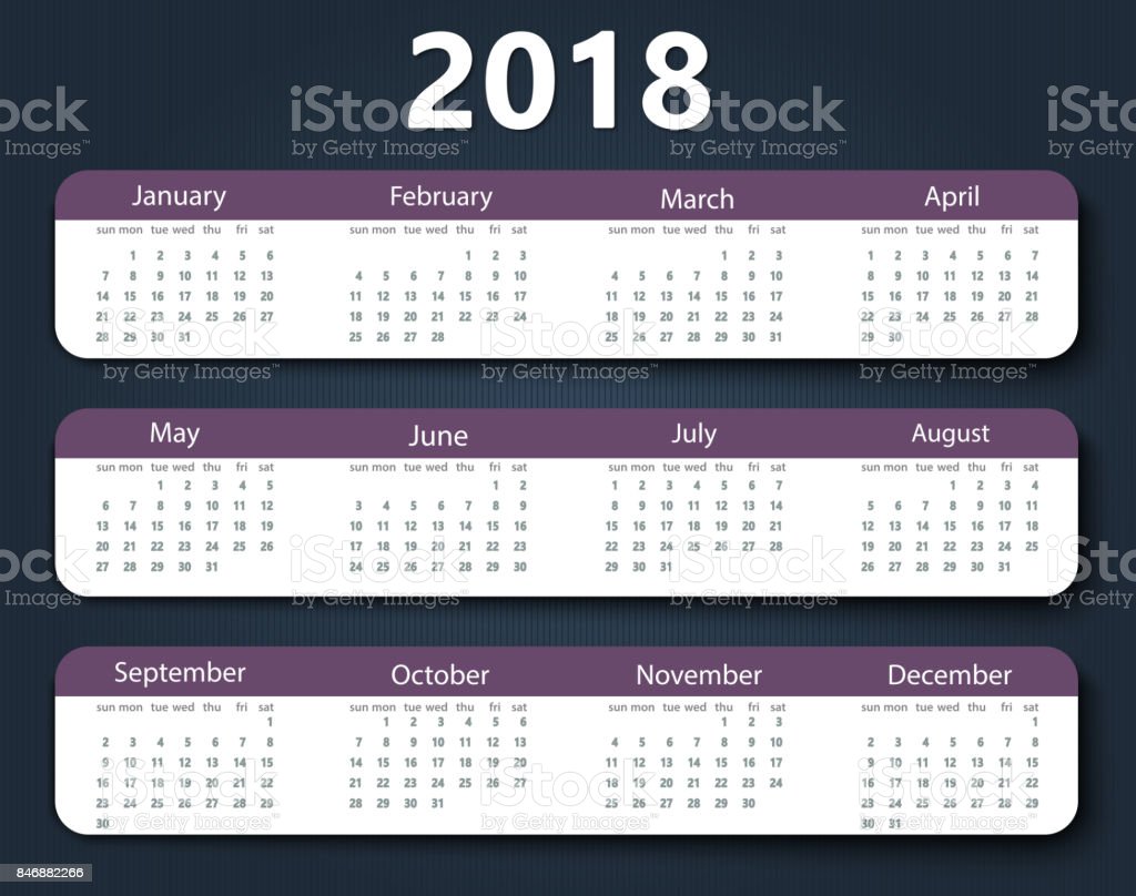 Detail Template Kalender 2018 Hd Nomer 45