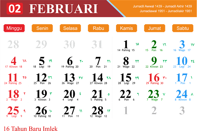 Detail Template Kalender 2018 Hd Nomer 49