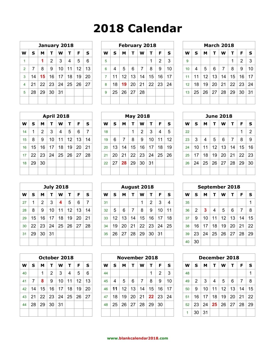Detail Template Kalender 2018 Hd Nomer 52