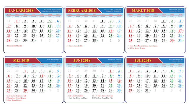 Detail Template Kalender 2018 Png Nomer 11