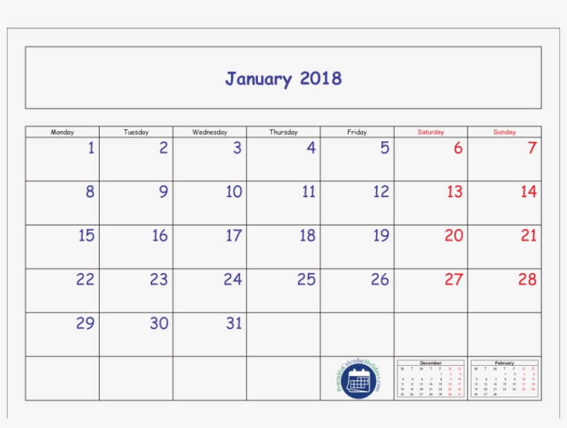 Detail Template Kalender 2018 Png Nomer 24