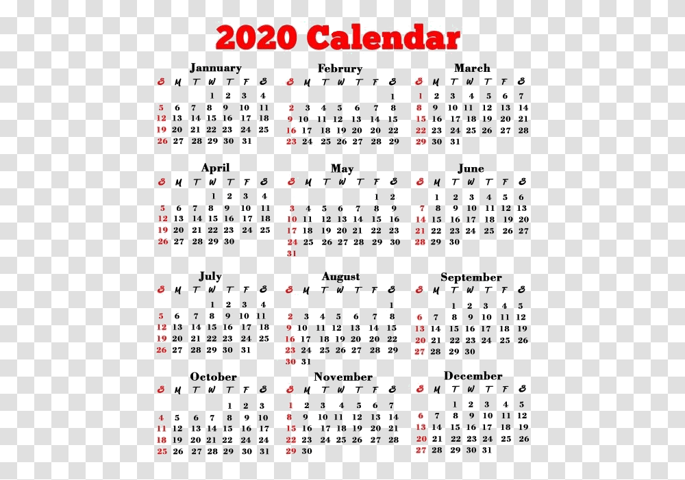 Detail Template Kalender 2020 Png Nomer 41