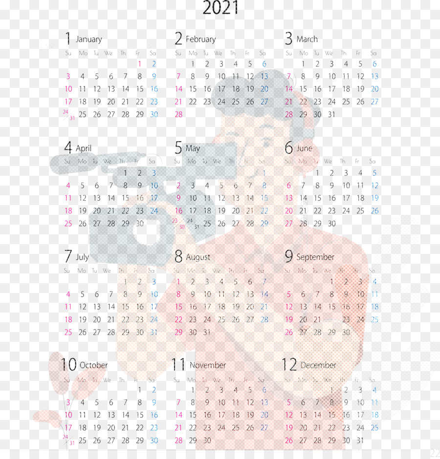 Detail Template Kalender 2021 Png Nomer 26