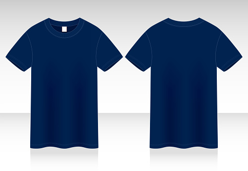 Detail Template Kaos Biru Nomer 6