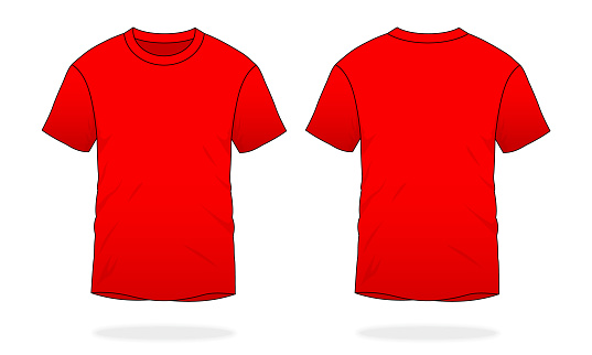 Detail Template Kaos Merah Nomer 2
