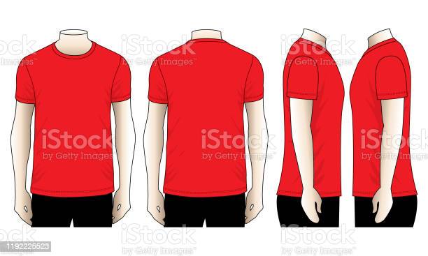 Detail Template Kaos Merah Nomer 32