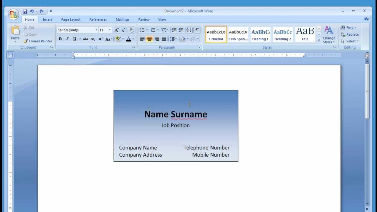 Detail Template Kartu Nama Word Nomer 21