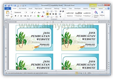 Detail Template Kartu Nama Word Nomer 29