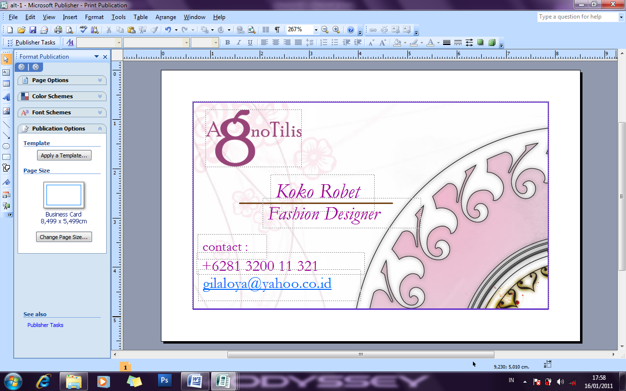 Detail Template Kartu Nama Word Nomer 48