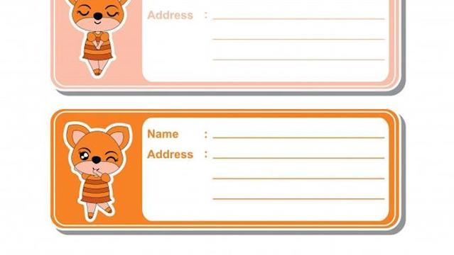 Detail Template Label Nama Anak Nomer 37