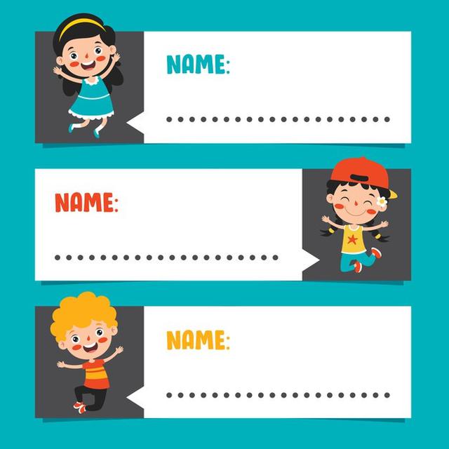 Detail Template Label Nama Anak Nomer 8