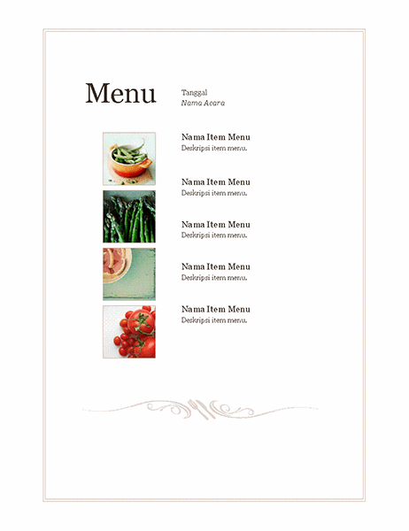 Detail Template Menu Makanan Microsoft Word Nomer 10