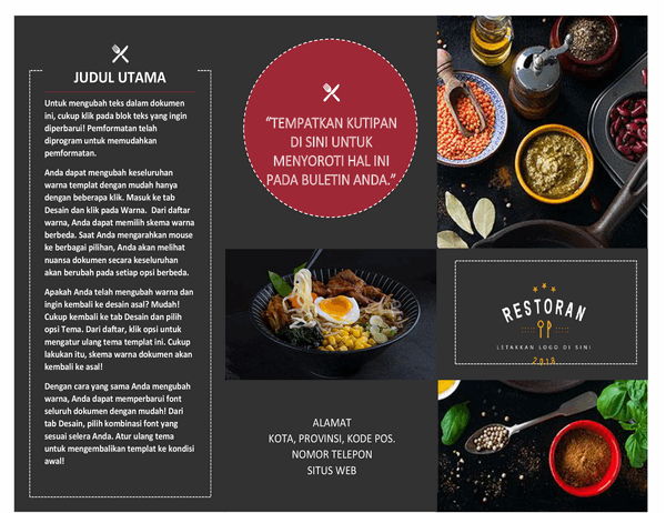 Detail Template Menu Makanan Microsoft Word Nomer 37