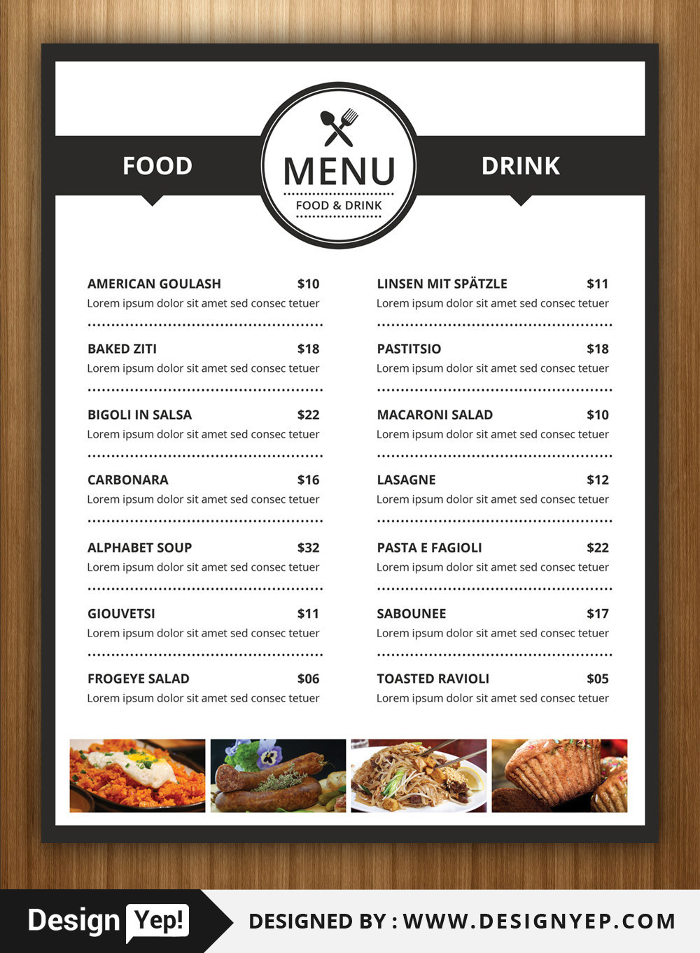 Detail Template Menu Makanan Psd Gratis Nomer 10